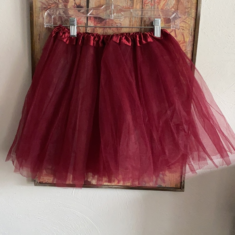 YANDY COSTUME TUTU RED BALLERINA TUTU SKIRT COSPLAY OS M S NWOT OSFM